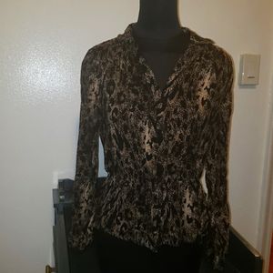 Leopard print H&M blouse size 8